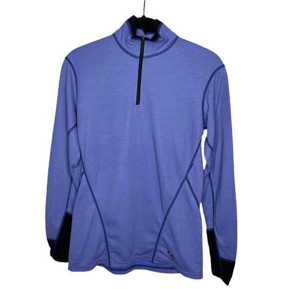 MOUNTAIN HARDWARE / purple 1/4 zip base layer jacket / M - Picture 1 of 6